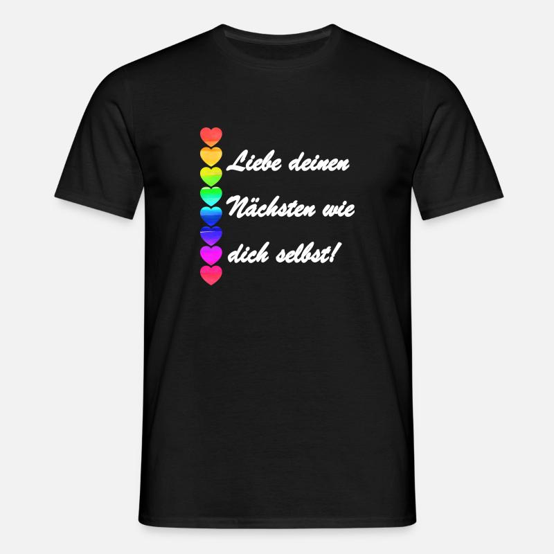 nächstenliebe 3 - Männer T-Shirt - Schwarz