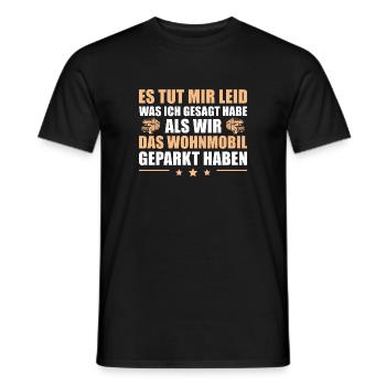 Wohnmobil Campen Humor Campingplatz Camping - Männer T-Shirt - Schwarz - Vorne - AI Model Male 178 light (178cm)