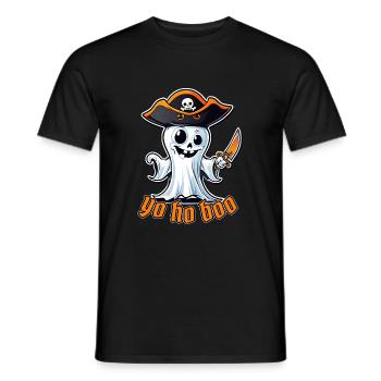 Lustig Halloween Piraten Geist T-Shirt Sweatshirt - Männer T-Shirt - Schwarz - Vorne - AI Model Male 178 light (178cm)
