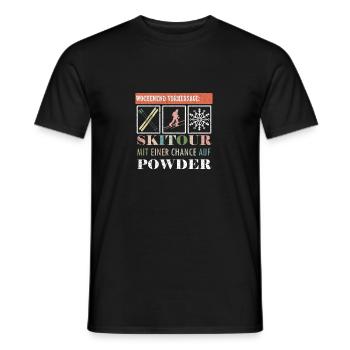 Skitour Skitouren Tourenski Tourengeher Apres Ski - Männer T-Shirt - Schwarz - Vorne - AI Model Male 178 light (178cm)
