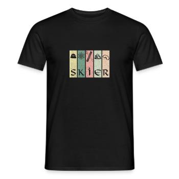 Tiefschnee Skifahren Skifahrer Apres Ski Geschenk - Männer T-Shirt - Schwarz - Vorne - AI Model Male 178 light (178cm)
