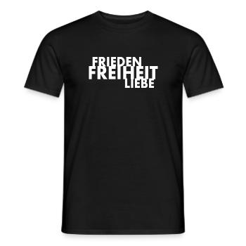Frieden freiheit liebe - Männer T-Shirt - Schwarz - Vorne - AI Model Male 178 light (178cm)