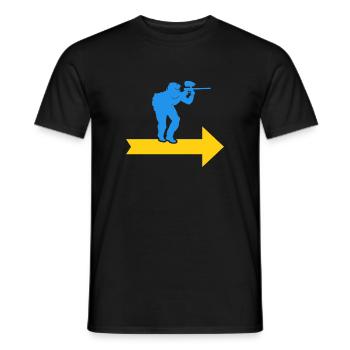 Paintball Gotcha Paintballspieler Markierer - Männer T-Shirt - Schwarz - Vorne - AI Model Male 178 light (178cm)