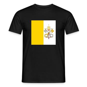 Drapeau de la Cité du Vatican, cadeau d’État papal catholique - T-shirt homme - noir - Devant - AI Model Male 178 light (178cm)