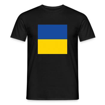 Drapeau de l’Ukraine, fierté de l’Ukraine, cadeau ukrainien - T-shirt homme - noir - Devant - AI Model Male 178 light (178cm)