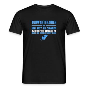 Fußball Trainer Co-Trainer Torwarttrainer - Männer T-Shirt - Schwarz - Vorne - AI Model Male 178 light (178cm)