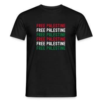 Free Palestine Freiheit Palästina Freies Palästina - Männer T-Shirt - Schwarz - Vorne - AI Model Male 178 light (178cm)