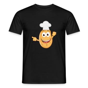 potatoes potato halloween vegetables vegetables30 - Men's T-Shirt - black - Front - AI Model Male 178 light (178cm)