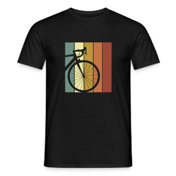 Vélo de route Gravelbike vélo coursier cadeau - T-shirt homme - noir - Devant - AI Model Male 178 light (178cm)
