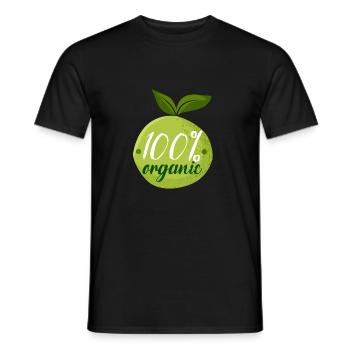 100% organic - Männer T-Shirt - Schwarz - Vorne - AI Model Male 178 light (178cm)