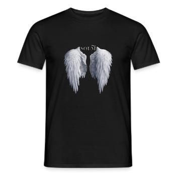 LU11: Angel wing - Men's T-Shirt - black - Front - AI Model Male 178 light (178cm)