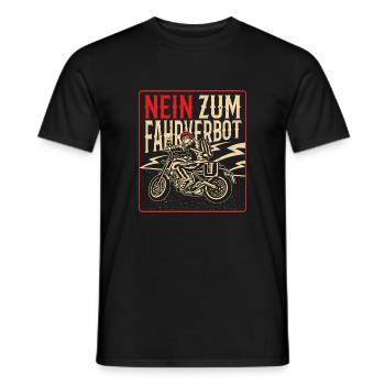 Nein zum Motorrad Fahrverbot - Männer T-Shirt - Schwarz - Vorne - AI Model Male 178 light (178cm)