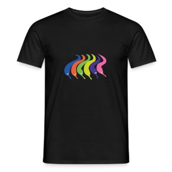 Süße Würmer - Männer T-Shirt - Schwarz - Vorne - AI Model Male 178 light (178cm)