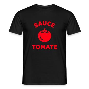 Tomato Sauce - Men's T-Shirt - black - Front - AI Model Male 178 light (178cm)