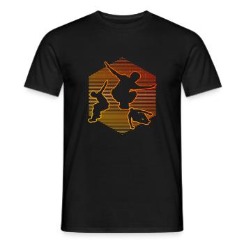 Parkour Parcours Free Running Hommes Femmes - T-shirt homme - noir - Devant - AI Model Male 178 light (178cm)