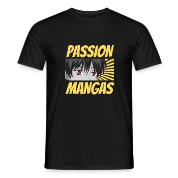 passion mangas - T-shirt homme - noir - Devant - AI Model Male 178 light (178cm)
