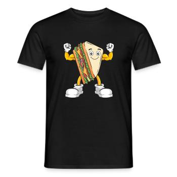 Sandwich Bodybuilding Fitness Gym Gift - Men's T-Shirt - black - Front - AI Model Male 178 light (178cm)