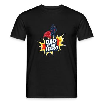 Dad is my hero - Men's T-Shirt - black - Front - AI Model Male 178 light (178cm)
