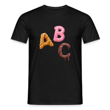A B C - Männer T-Shirt - Schwarz - Vorne - AI Model Male 178 light (178cm)