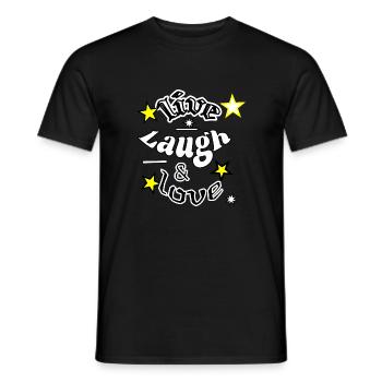 Lebe Lachen und Liebe - Männer T-Shirt - Schwarz - Vorne - AI Model Male 178 light (178cm)