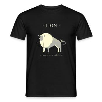 STERNZEICHEN Löwe - Männer T-Shirt - Schwarz - Vorne - AI Model Male 178 light (178cm)
