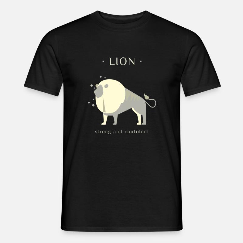STERNZEICHEN Löwe - Männer T-Shirt - Schwarz