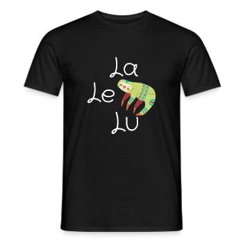 Schlafshirt Faultier Morgenmuffel Nachthemd Pyjama - Männer T-Shirt - Schwarz - Vorne - AI Model Male 178 light (178cm)