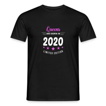 LES REINES NAISSENT EN 2020 - T-shirt homme - noir - Devant - AI Model Male 178 light (178cm)