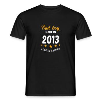 Bad Boy aus dem Jahr 2013 - Männer T-Shirt - Schwarz - Vorne - AI Model Male 178 light (178cm)