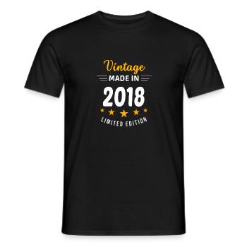 Millésime réalisé en 2018 - T-shirt homme - noir - Devant - AI Model Male 178 light (178cm)