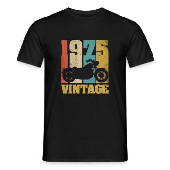 1975 Jahrgang Geburtstag Biker Motorrad Geschenk - Männer T-Shirt - Schwarz - Vorne - AI Model Male 178 light (178cm)