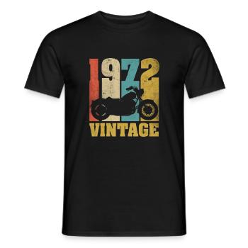1972 Jahrgang Geburtstag Biker Motorrad Geschenk - Männer T-Shirt - Schwarz - Vorne - AI Model Male 178 light (178cm)