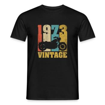 1973 Jahrgang Geburtstag Biker Motorrad Geschenk - Männer T-Shirt - Schwarz - Vorne - AI Model Male 178 light (178cm)