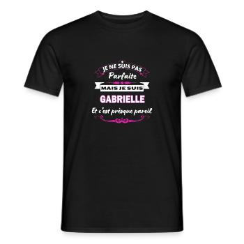 je ne suis pas Parfaite Gabrielle - T-shirt homme - noir - Devant - AI Model Male 178 light (178cm)