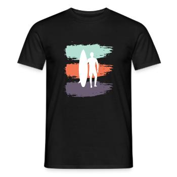 Skateboard SUP Surfing - Men's T-Shirt - black - Front - AI Model Male 178 light (178cm)