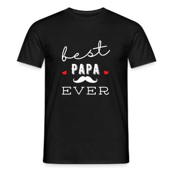 Best Papa Ever - Cadeau Idéal pour les Papas - T-shirt homme - noir - Devant - AI Model Male 178 light (178cm)