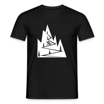 Mountainbiker Fahrrad Radsport - Männer T-Shirt - Schwarz - Vorne - AI Model Male 178 light (178cm)