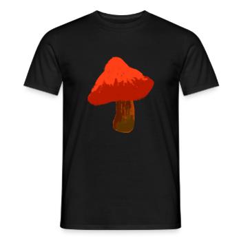 Mushroom picker and amateur chef - Men's T-Shirt - black - Front - AI Model Male 178 light (178cm)