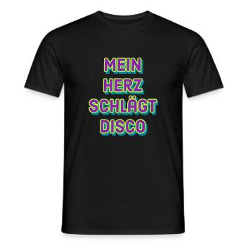 Mein Herz schlägt Disco - Männer T-Shirt - Schwarz - Vorne - AI Model Male 178 light (178cm)