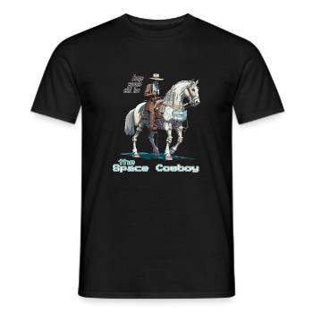 Space Cowboy - Men's T-Shirt - black - Front - AI Model Male 178 light (178cm)
