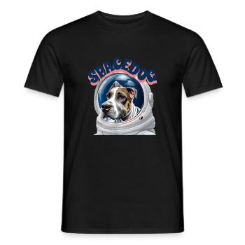 Great dane space dog - Men's T-Shirt - black - Front - AI Model Male 178 light (178cm)