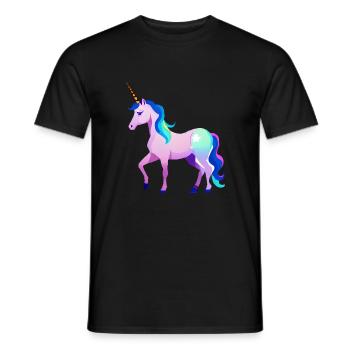 Unicorn Mythical Animal Unicorn Girl Unicorns - Men's T-Shirt - black - Front - AI Model Male 178 light (178cm)