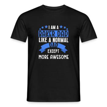 baker dad funny gift father's day - T-shirt homme - noir - Devant - AI Model Male 178 light (178cm)