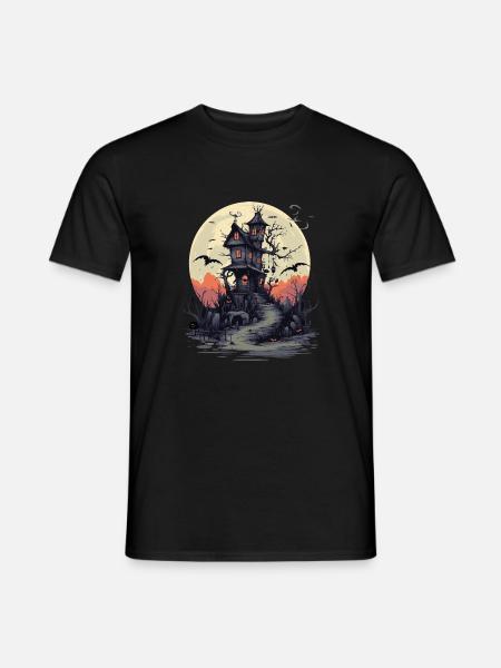 Goth Haunted House Mansion - Men's T-Shirt - black