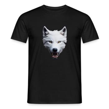 Wolf - Men's T-Shirt - black - Front - AI Model Male 178 light (178cm)