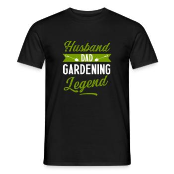 Husband dad gardening legend funny gift gardener - T-shirt homme - noir - Devant - AI Model Male 178 light (178cm)