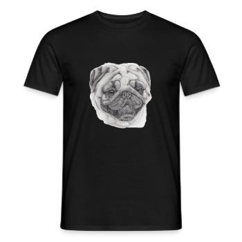 Mops Mops 2 - Männer T-Shirt - Schwarz - Vorne - AI Model Male 178 light (178cm)