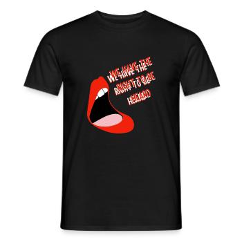We Have The Right To Be Heard - Men's T-Shirt - black - Front - AI Model Male 178 light (178cm)