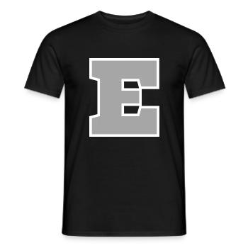 Buchstabe e sport - Männer T-Shirt - Schwarz - Vorne - AI Model Male 178 light (178cm)