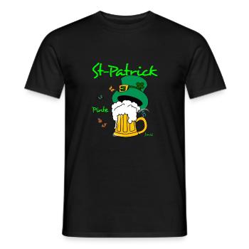 St Patrick - T-shirt homme - noir - Devant - AI Model Male 178 light (178cm)